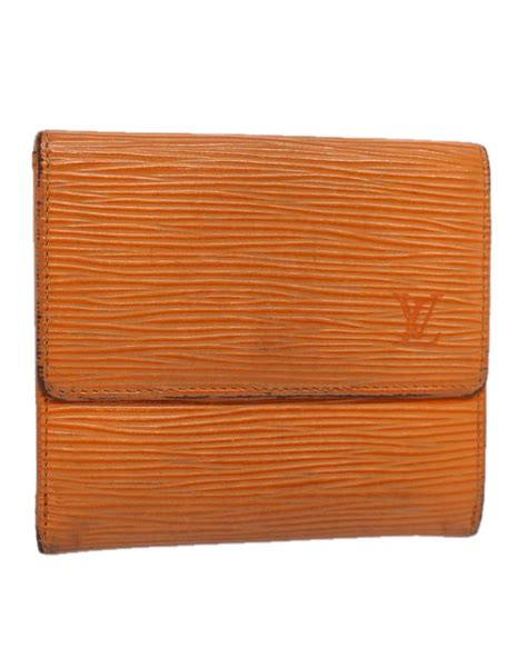 louis vuitton orange epi leather wallet
